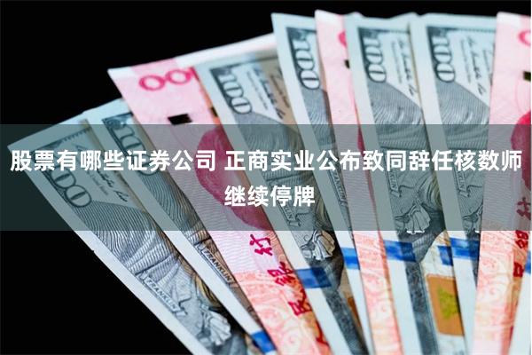 股票有哪些证券公司 正商实业公布致同辞任核数师 继续停牌